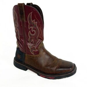 Justin Boots Women's Heeled Boots - Brown and Burgundy